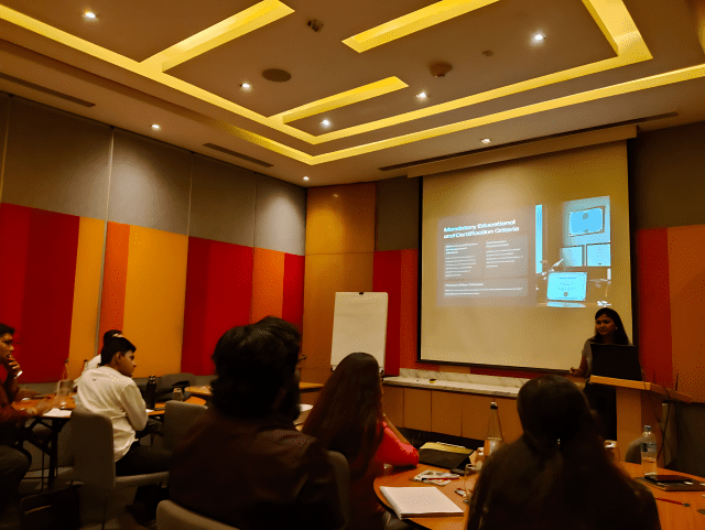 Megha Kyal addressing participants at VAXEL 2025 Aspiring RIA Conference
